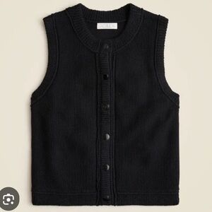 J. Crew Black Button-Up Sweater